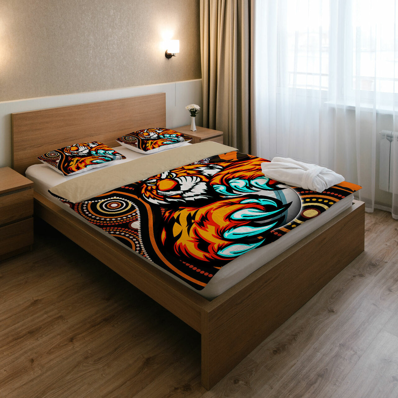 Tigers Rugby Custom Indigenous Bedding Set - This is My Jungle Aboriginal Style RLT12 - Vibe Hoodie Shop