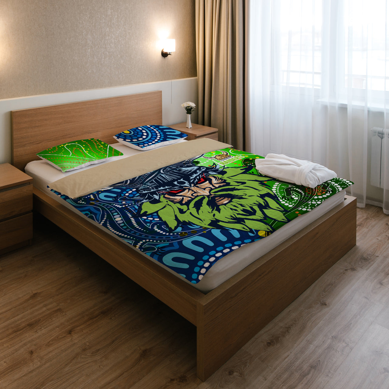 Raiders Rugby Custom Aboriginal Bedding Set - The Indigenous Raiders Power RLT13 - Vibe Hoodie Shop