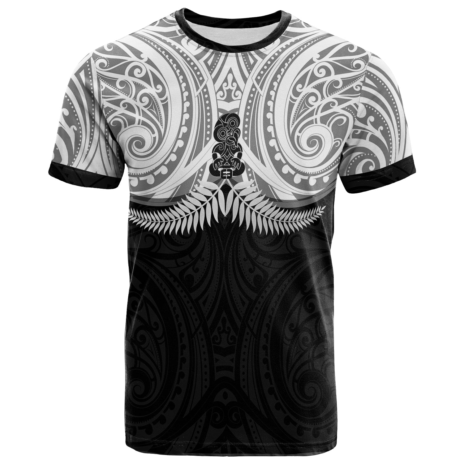 New Zealand T shirt - Maori Silver Fern - LT20 - Vibe Hoodie Shop