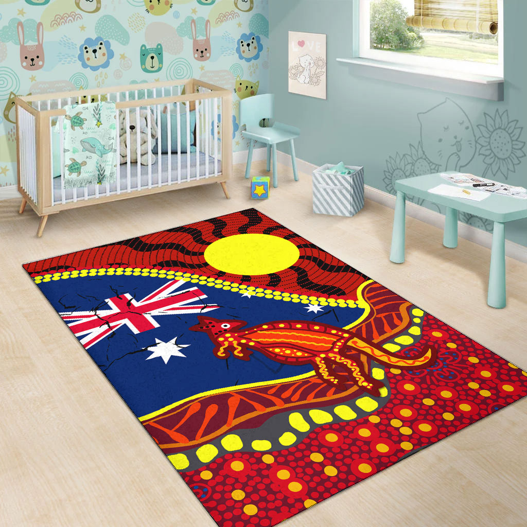 Australia Day Indigenous Art Area Rug - - Vibe Hoodie Shop