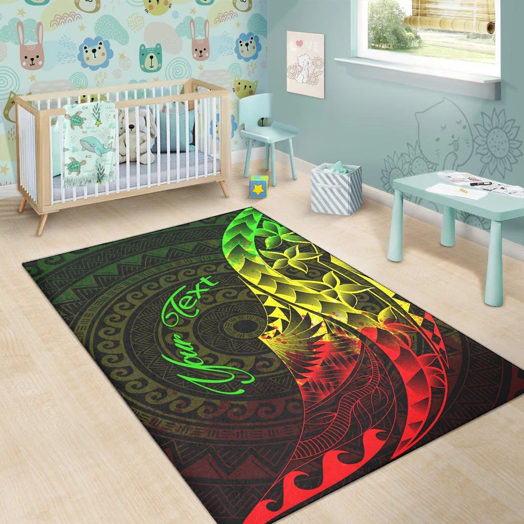 Samoa Area Rug - Custom Personalised Polynesian Pattern Style Reggae Color - Vibe Hoodie Shop