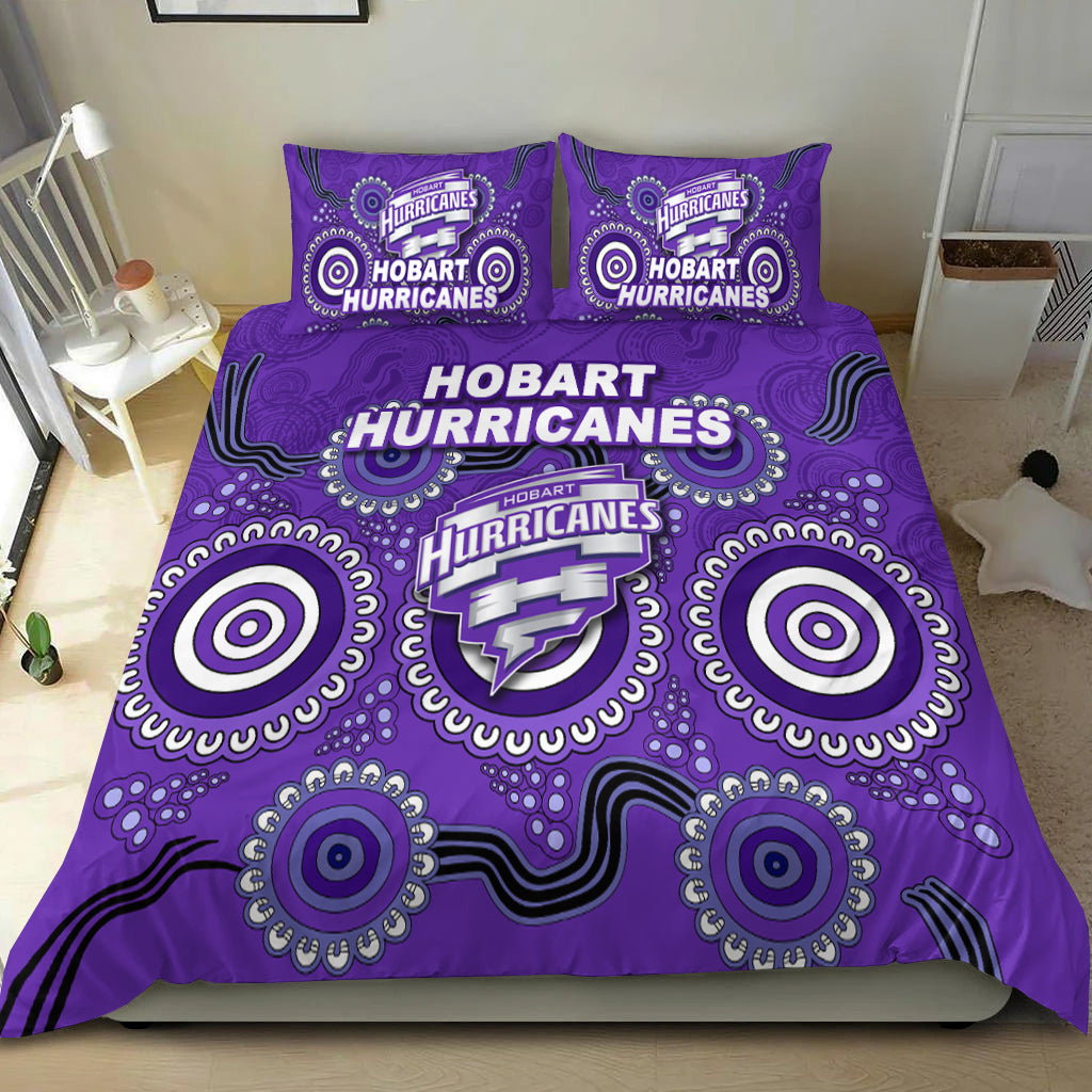 Hobart Hurricanes Aboriginal Cricket 2022 Bedding Set - - Vibe Hoodie Shop