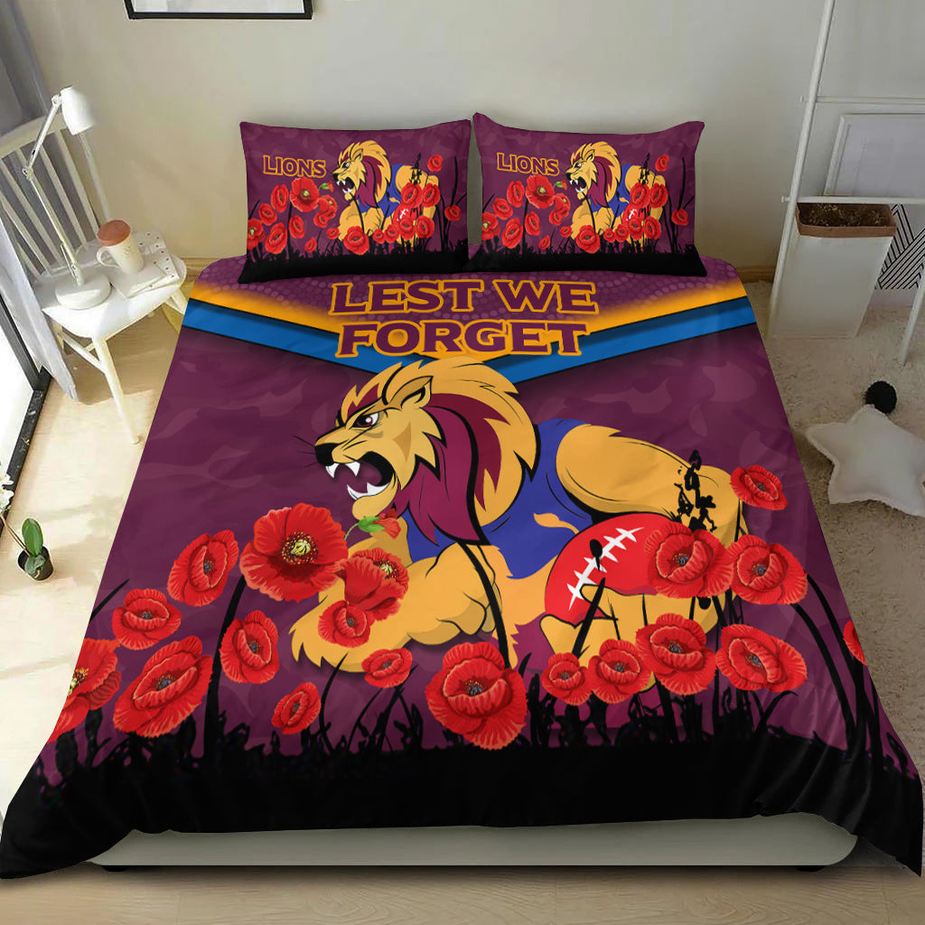 Brisbane Lions ANZAC Day Bedding Set - Indigenous Art - - Vibe Hoodie Shop