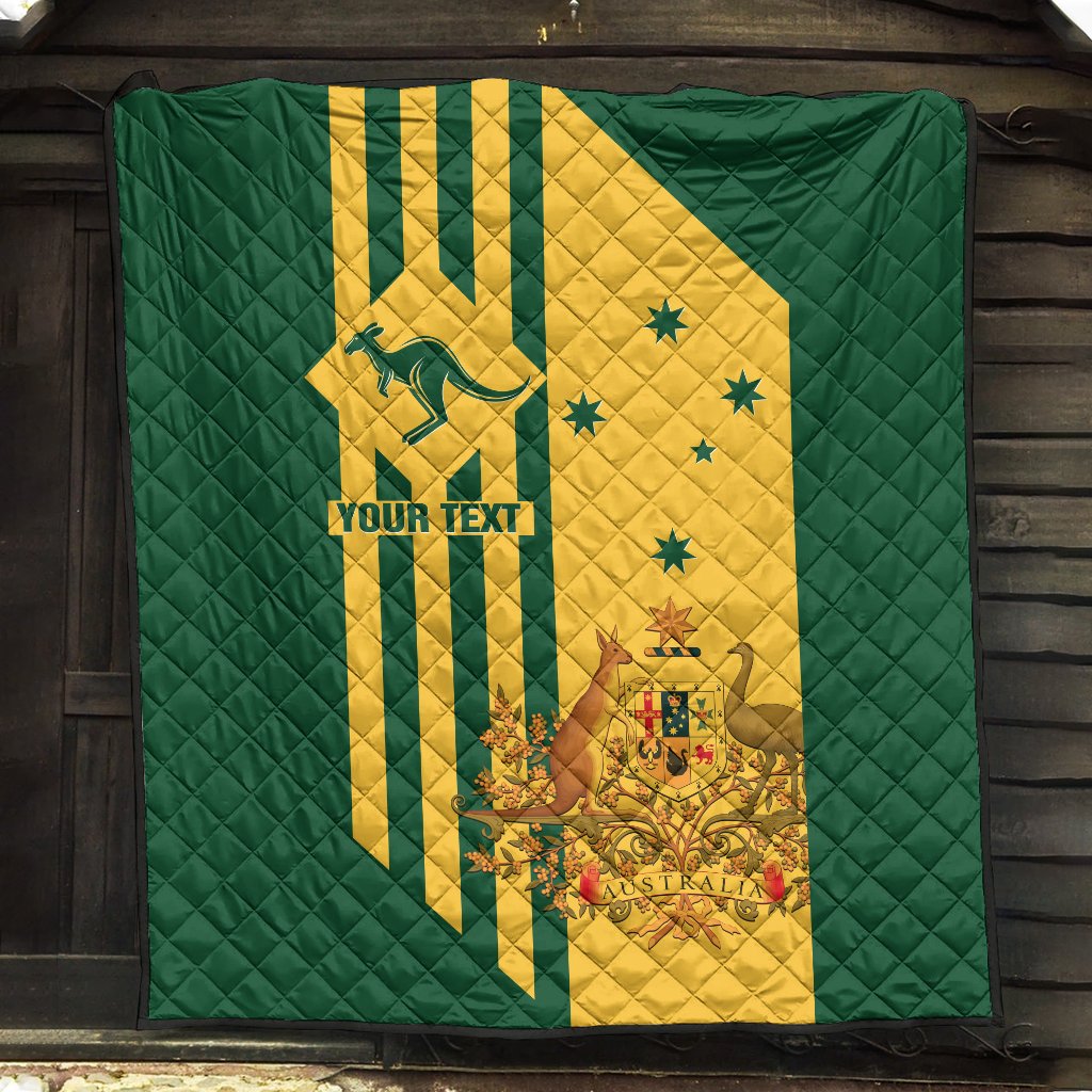 Custom Premium Quilts - Australia Kangaroo Sign National Color - Vibe Hoodie Shop
