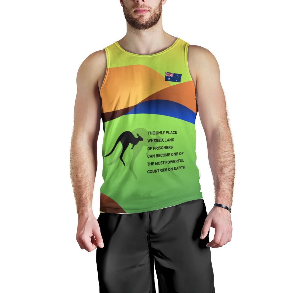 Men's Tank Top - National Color of Australia - Vibe Hoodie Shop