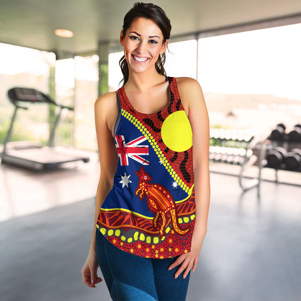 Australia Day Indigenous Art Women Tank Top - - Vibe Hoodie Shop