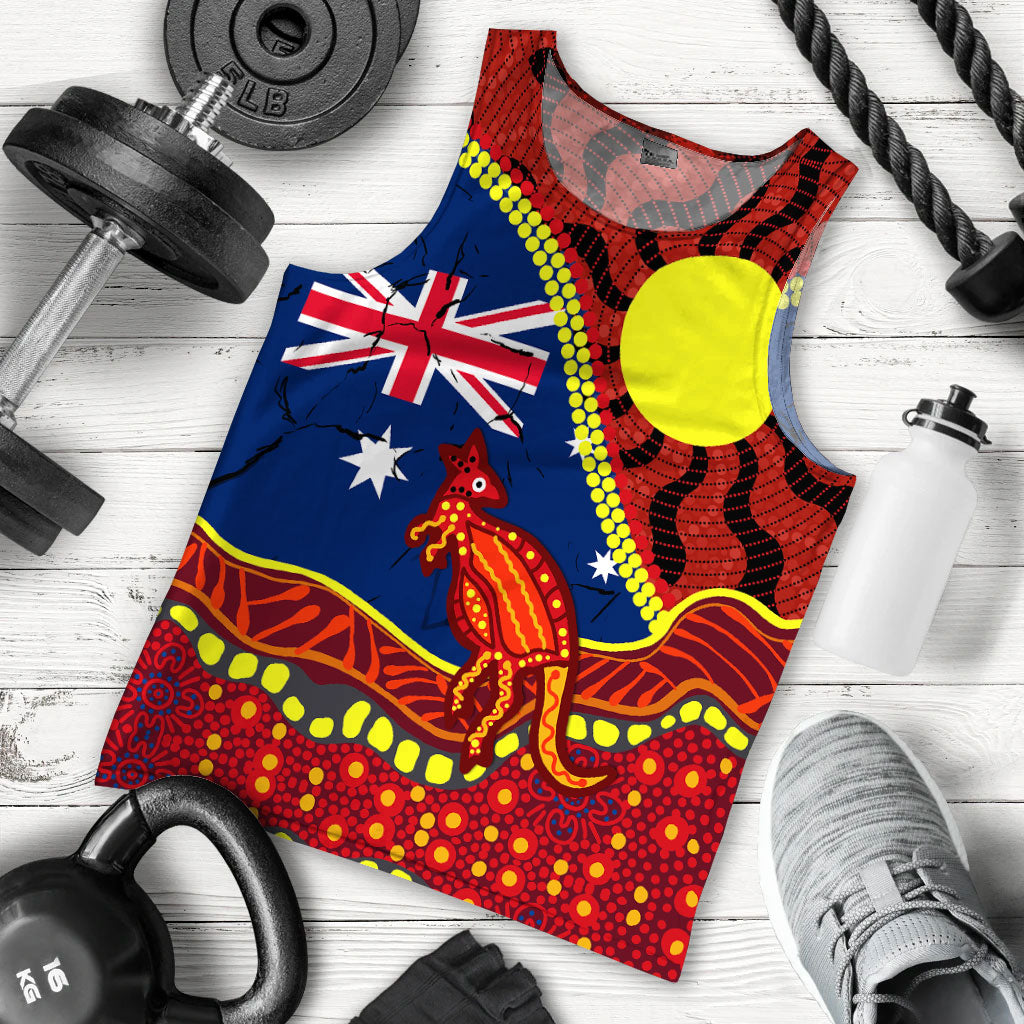 Australia Day Indigenous Art Men Tank Top - - Vibe Hoodie Shop