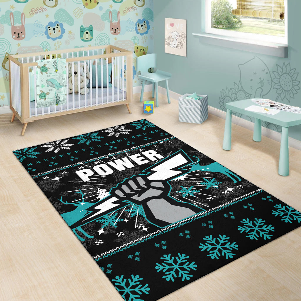 Port Adelaide Area Rug - Christmas Ugly Style - - Vibe Hoodie Shop