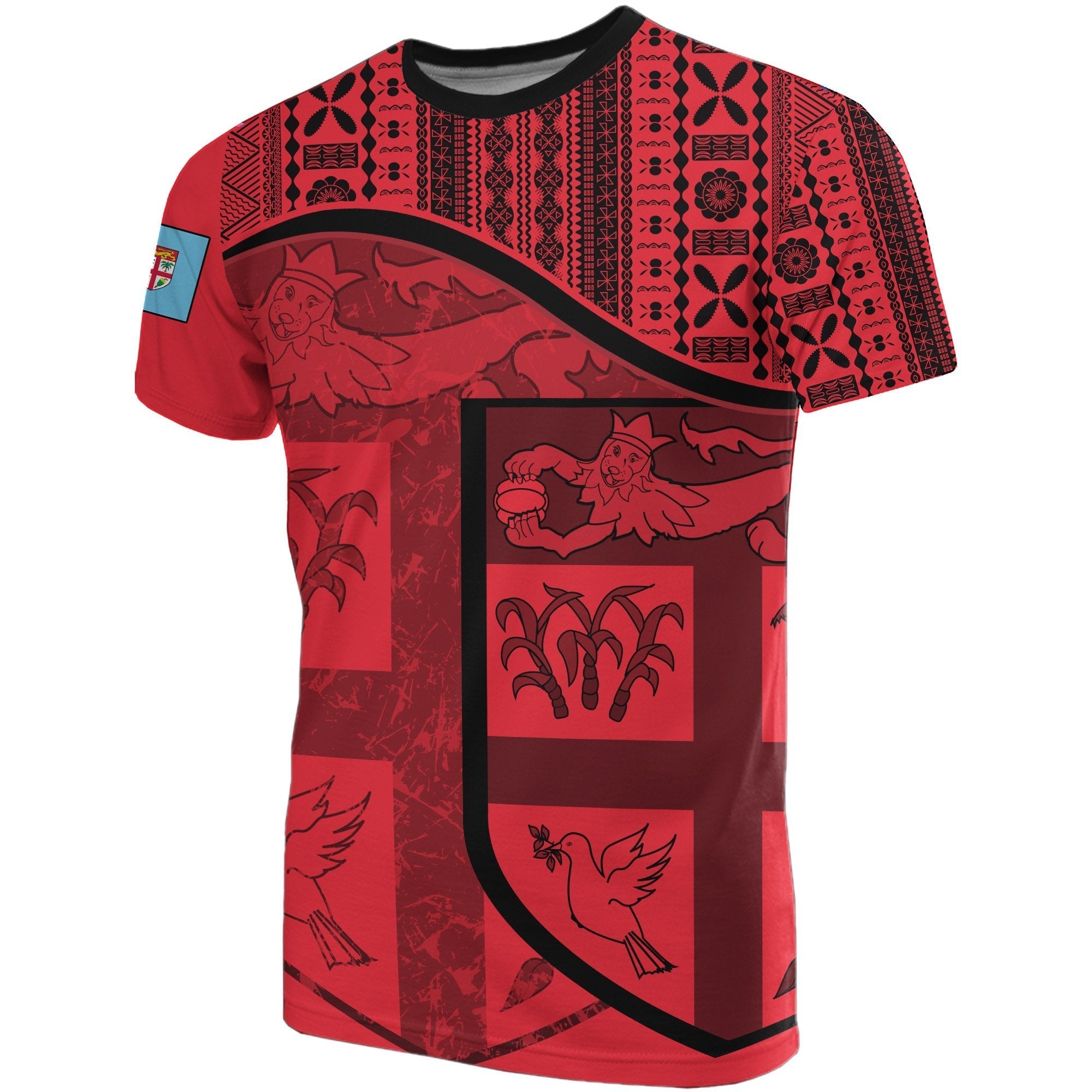 Fiji Red T shirt Style - Vibe Hoodie Shop