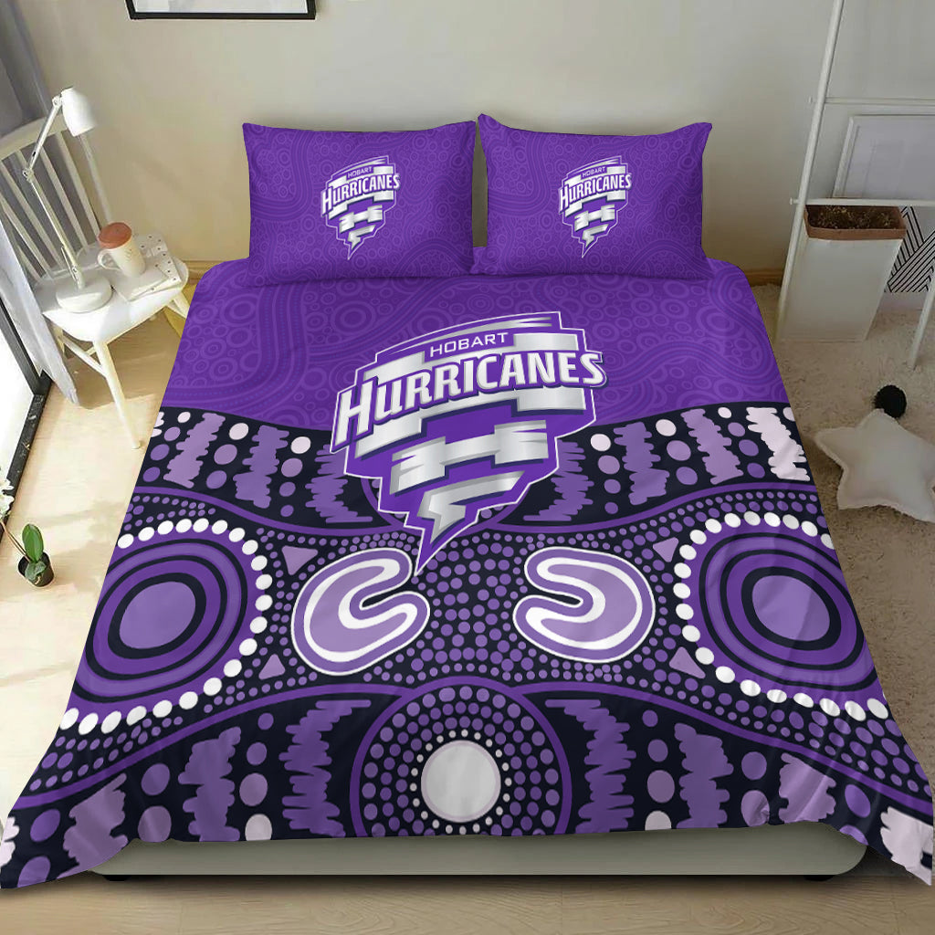 Hobart Hurricanes Bedding Set - Aboriginal Style Of Dot - - Vibe Hoodie Shop