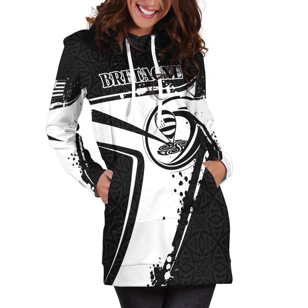 (Custom Text) Brittany Rugby Personalised Hoodie Dress - Breizh Rugby - Vibe Hoodie Shop