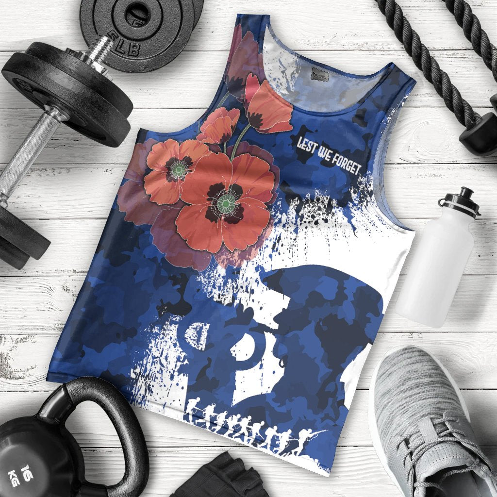 Custom ANZAC Men's Tank Top - ANZAC Day 2021 - Vibe Hoodie Shop