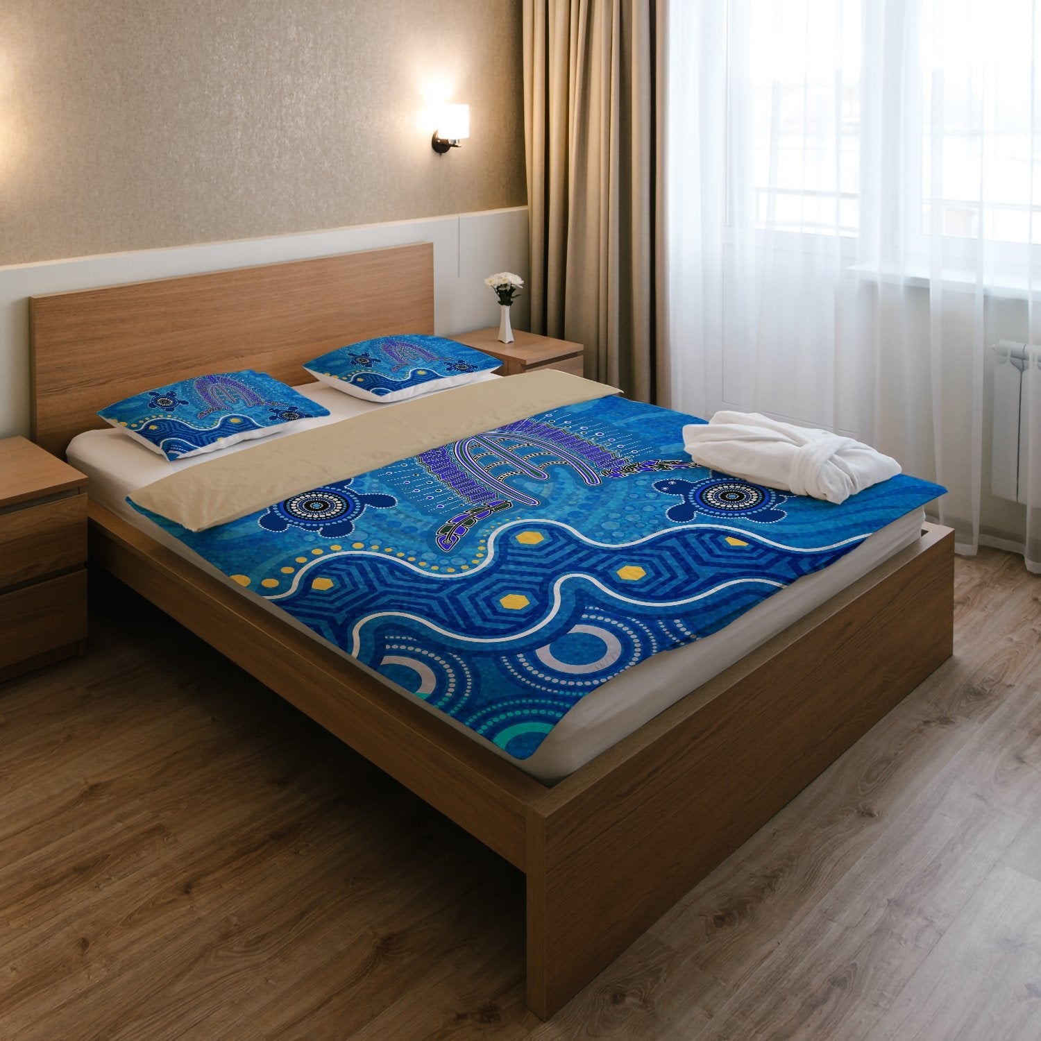 Torres Strait Bedding Set - Dhari And Turtle - Vibe Hoodie Shop