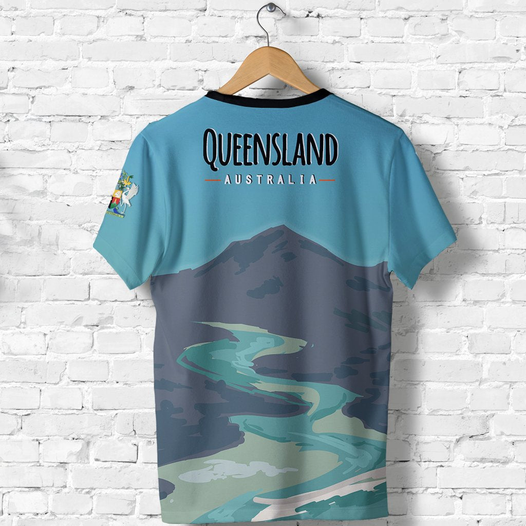 Australia T shirt - Queensland T shirt Landscape Art - Vibe Hoodie Shop