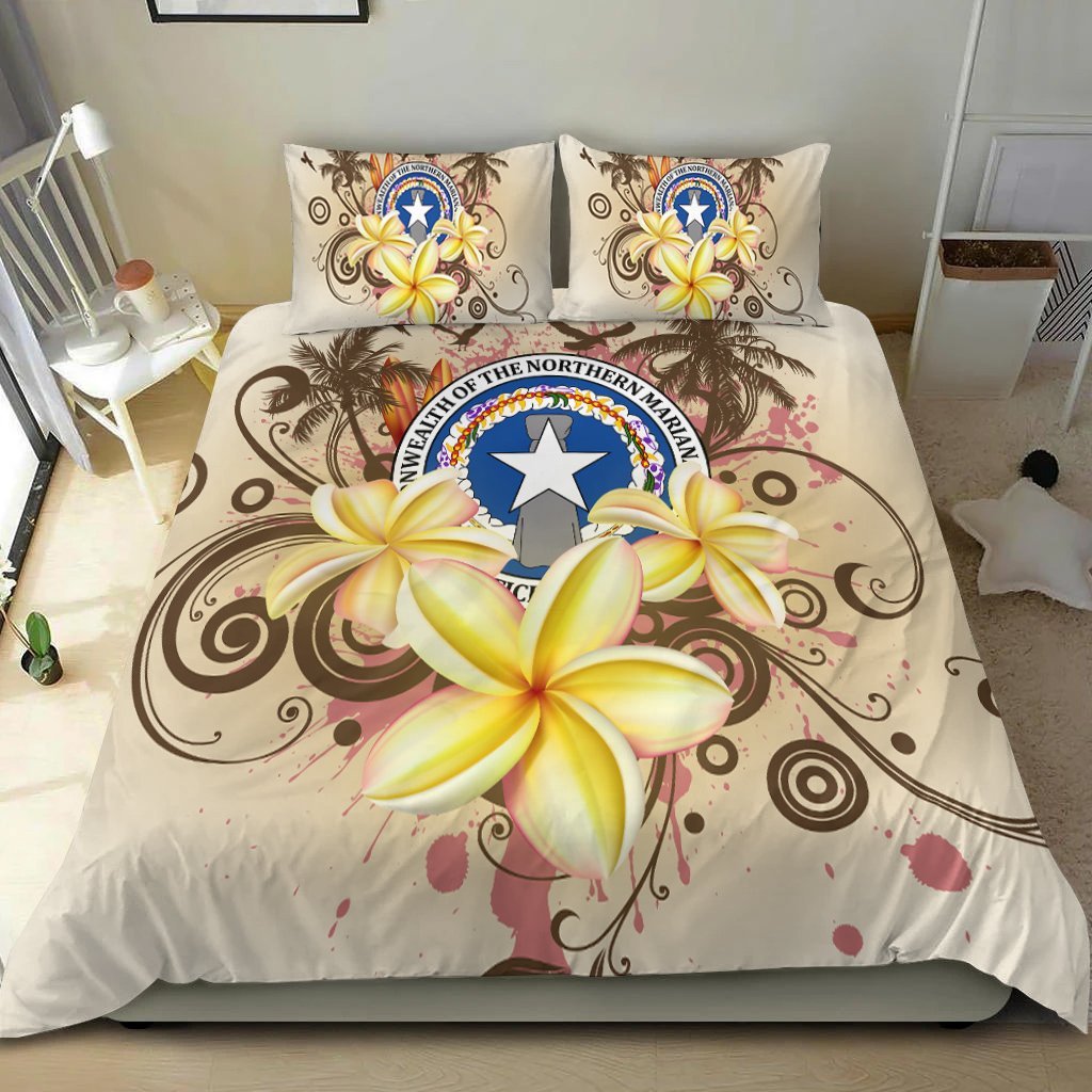Northern Mariana Islands Polynesian Bedding Set - Summer Tropical - Vibe Hoodie Shop