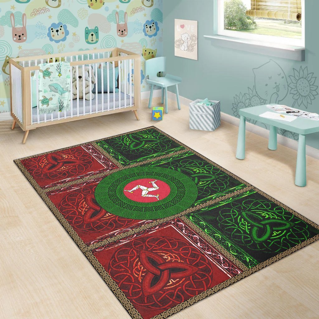 VibeHoodie Area Rug - Isle Of Man Circle Celtic - Vibe Hoodie Shop