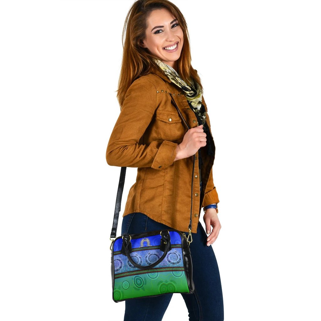 Shoulder Handbag - Turtle With Dhari Mask Snake Patterns - - Vibe Hoodie Shop