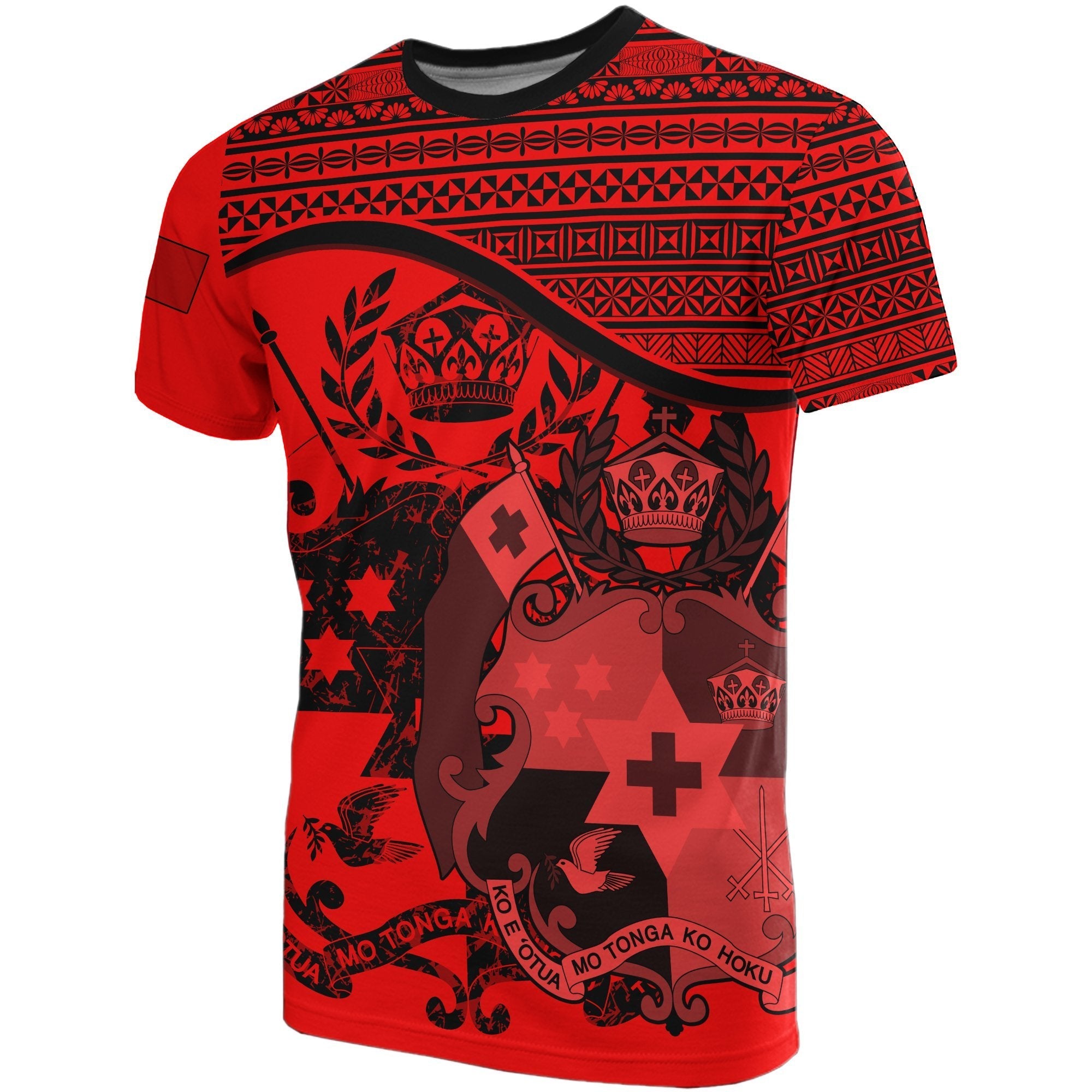 Tonga Red Coat Of Arms T shirt - Vibe Hoodie Shop