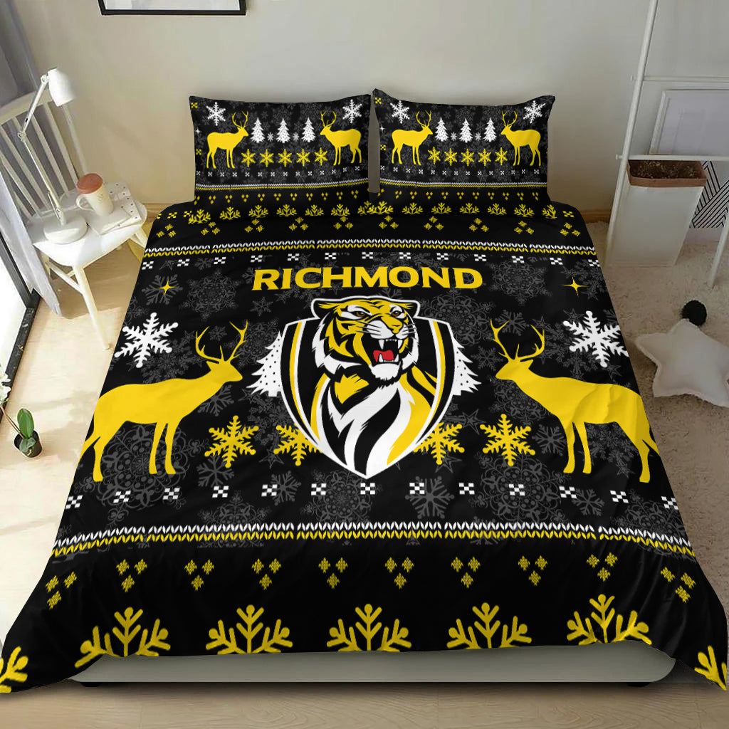 Richmond Football Club Bedding Set - Christmas Ugly Style - - Vibe Hoodie Shop