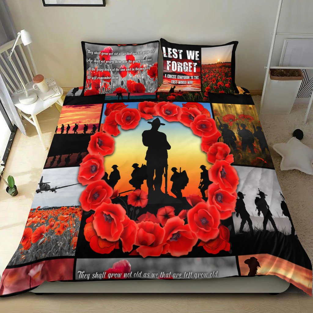 ANZAC Bedding Set - Always Remember Australia's Soldiers - Vibe Hoodie Shop