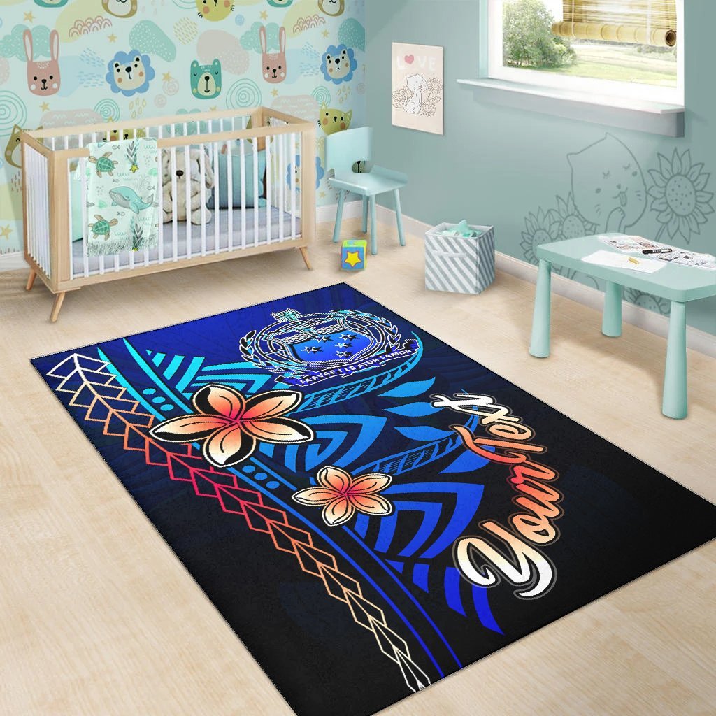 Samoa Custom Personalised Area Rug - Vintage Tribal Mountain - Vibe Hoodie Shop