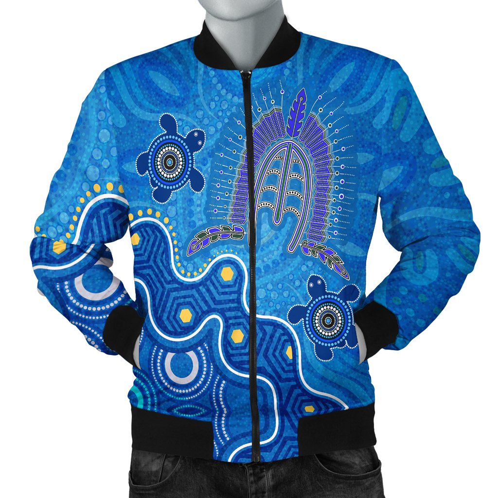 Torres Strait Men's Bomber Jacket - Dhari And Turtle - Vibe Hoodie Shop