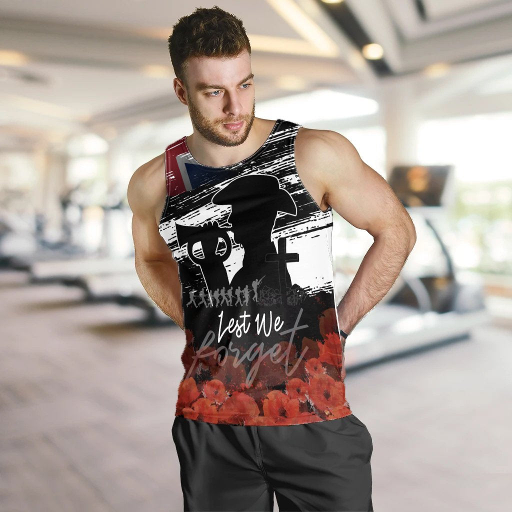 ANZAC Day Men's Tank Top - Remembrance ANZAC - Vibe Hoodie Shop