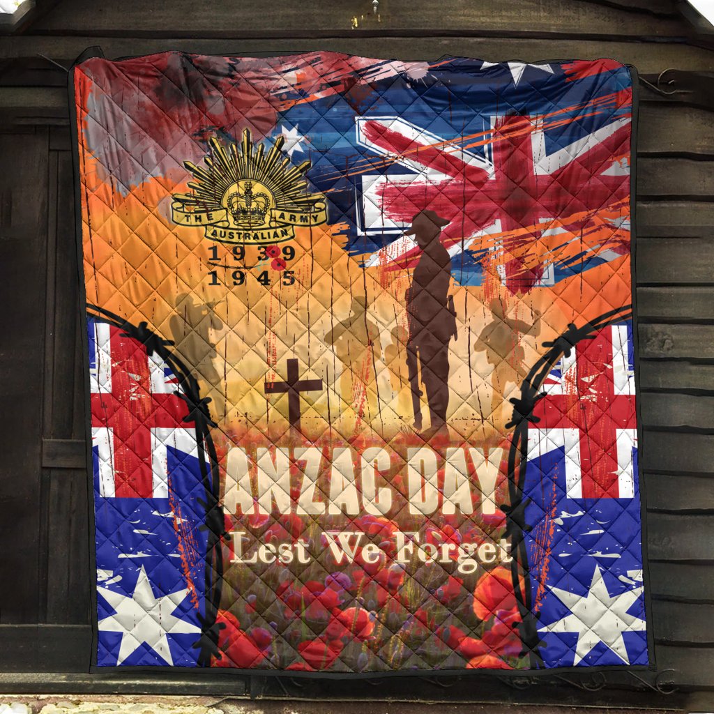 Australia ANZAC Day 2021 Premium Quilt - ANZAC Day Commemoration 1939 - 1945 - Vibe Hoodie Shop