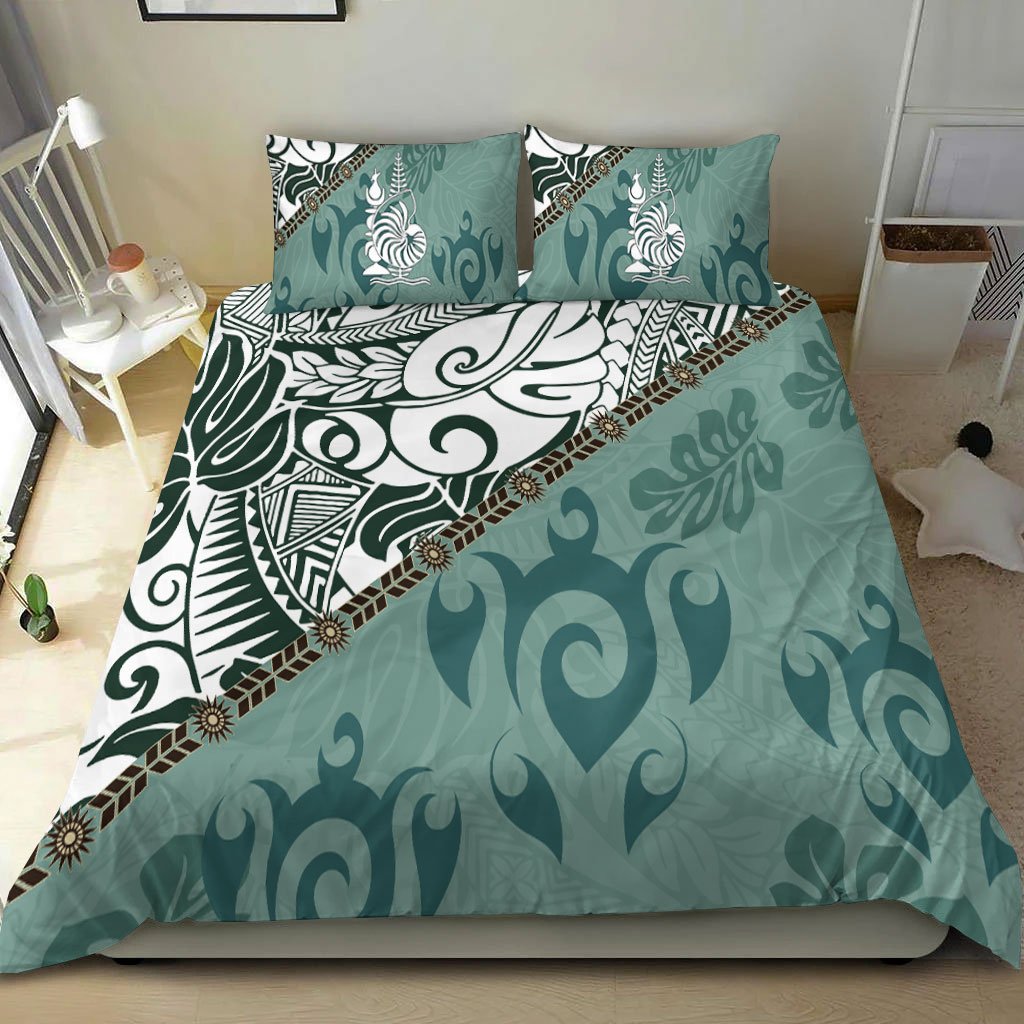 New Caledonia Bedding Set - Leaves And Turtles - Vibe Hoodie Shop