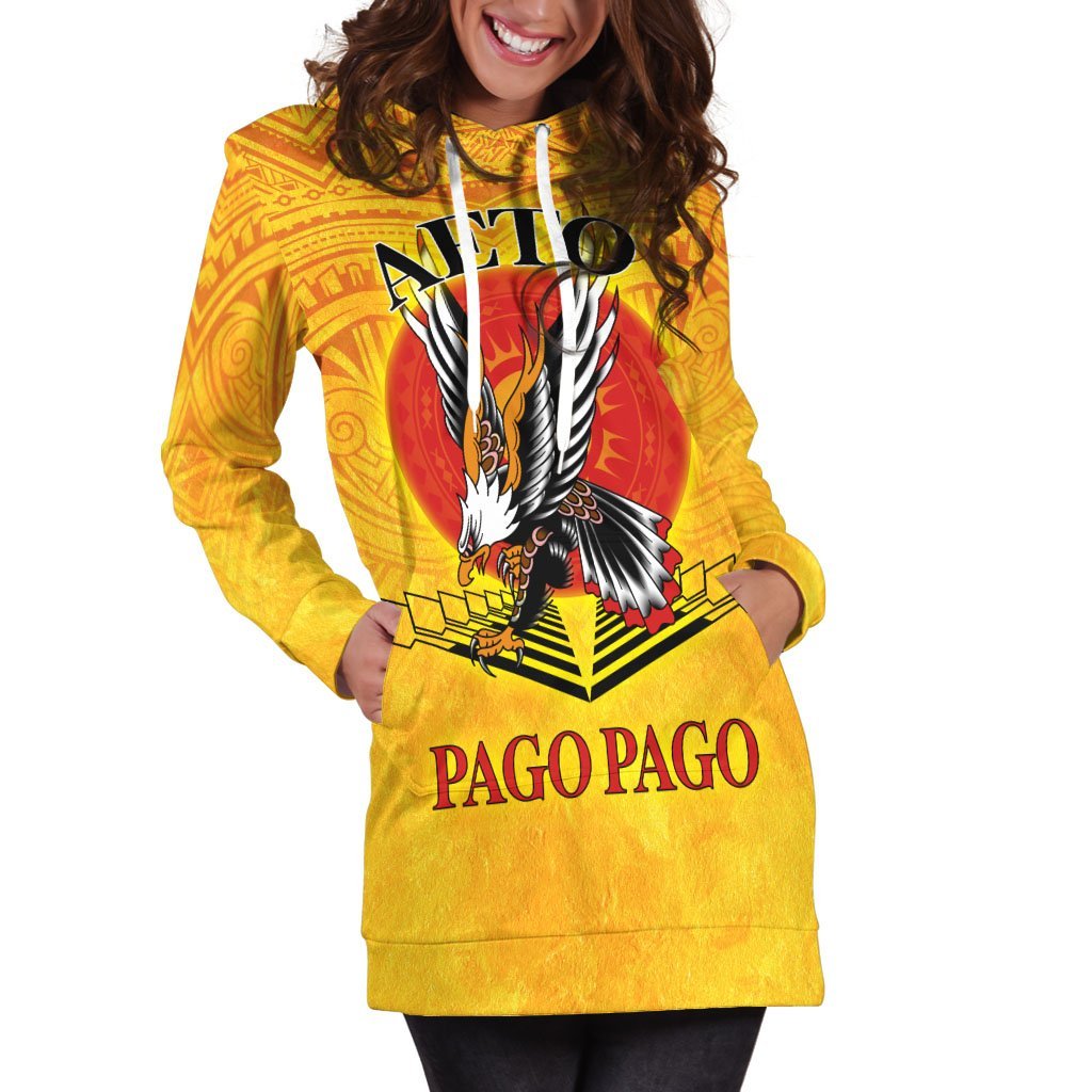 American Samoa Custom Personalised Women's Hoodie Dress - Pago Pago Aeto (Ver 2) - Vibe Hoodie Shop