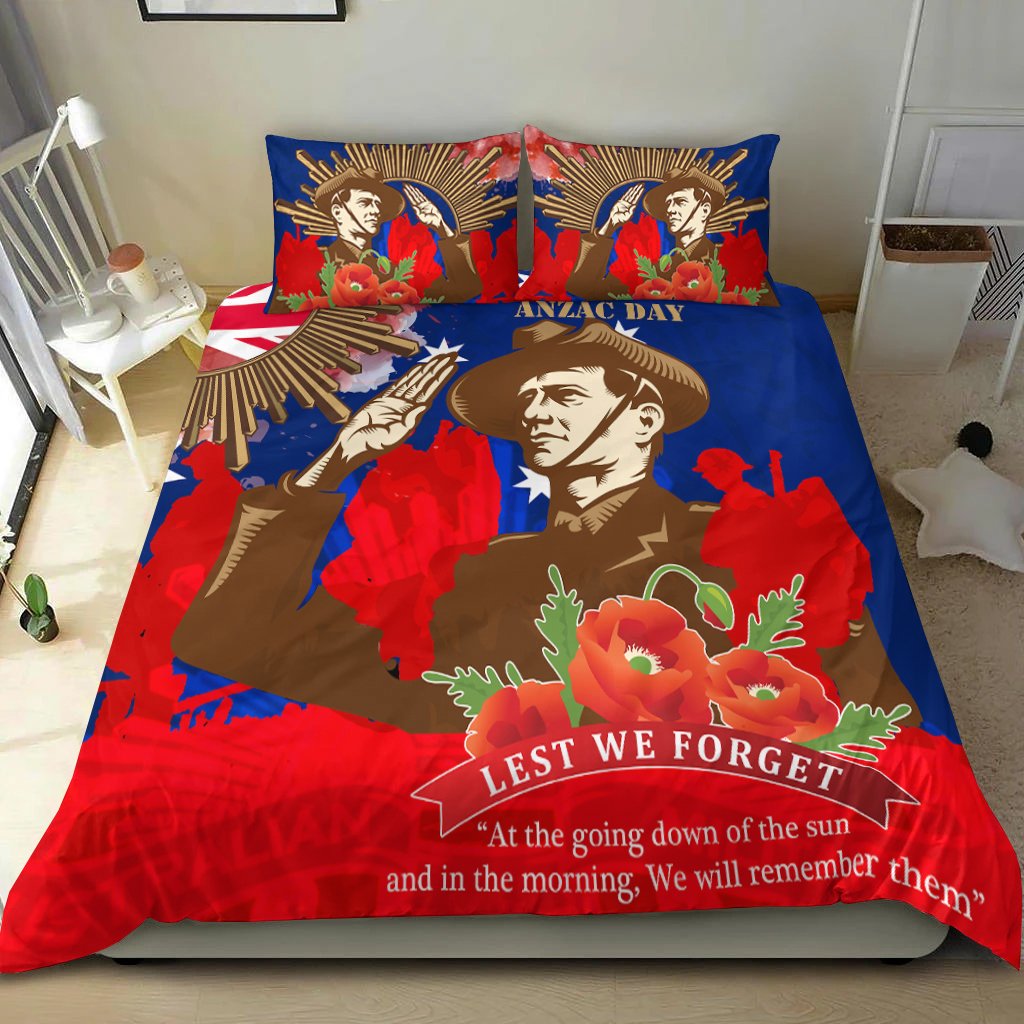 Bedding Set - AANZAC Australia Remember Them - Vibe Hoodie Shop