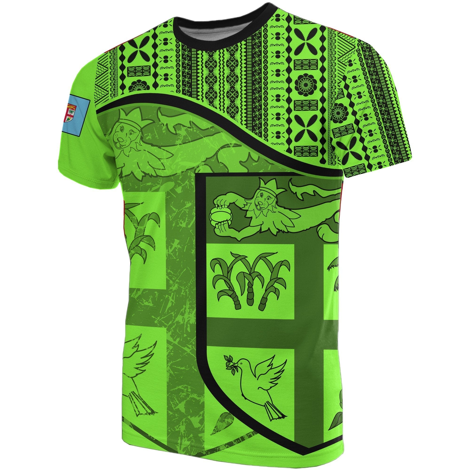 Fiji Fluo Vert T shirt Style - Vibe Hoodie Shop