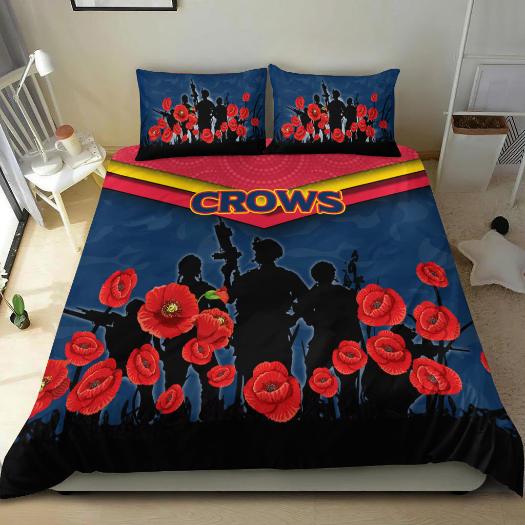 Adelaide Crows ANZAC Day Bedding Set - Indigenous Art - - Vibe Hoodie Shop