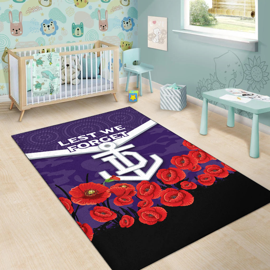 Dockers ANZAC Day Area Rug - Indigenous Art - - Vibe Hoodie Shop