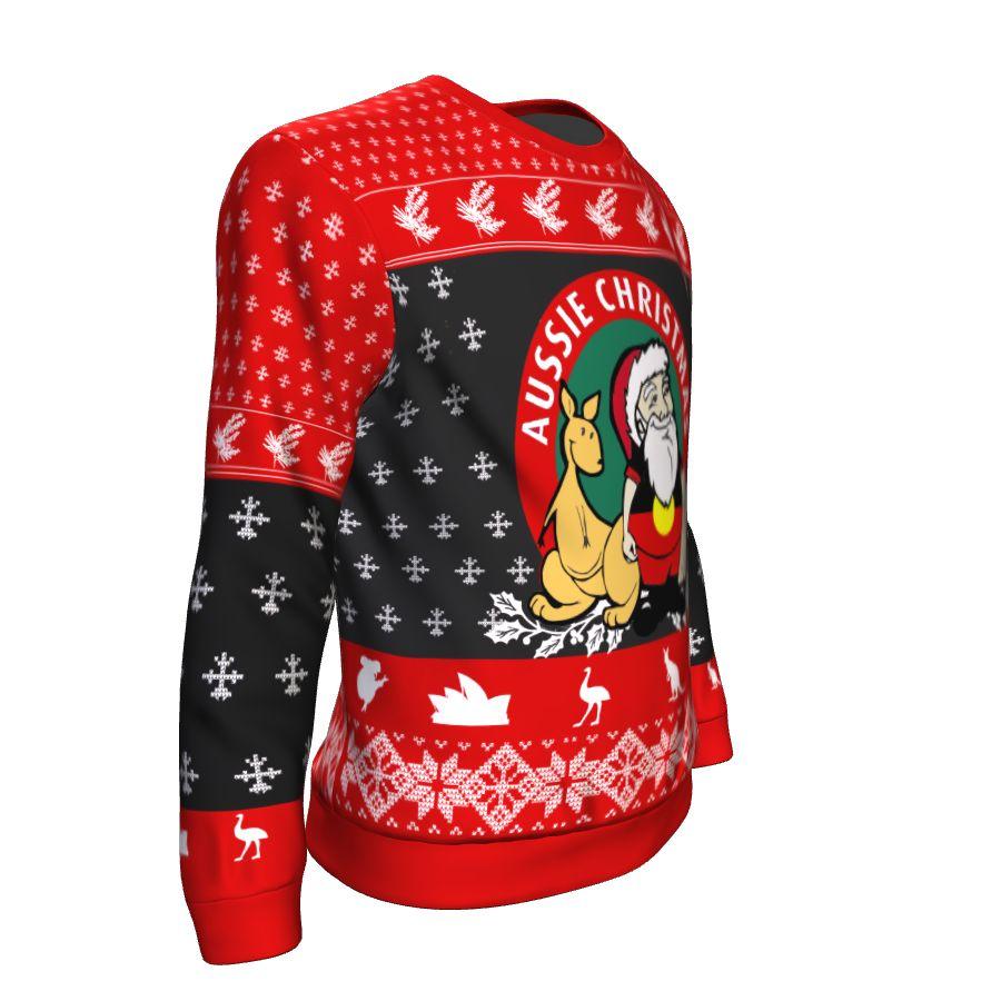 Christmas Sweater - Santa Claus Shirt Aussie Christmas - Unisex - Vibe Hoodie Shop