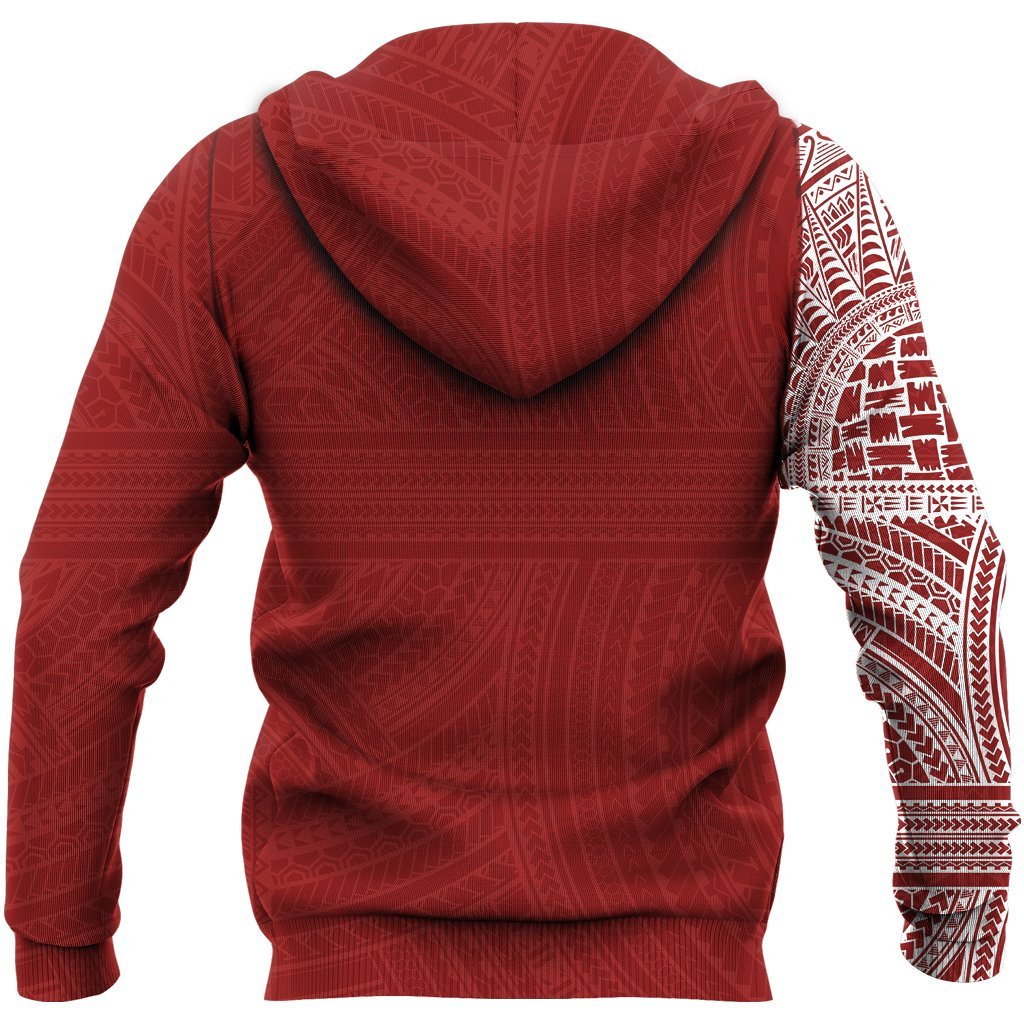 Tribal Hoodie, Polynesian Tattoo All Over Print Hoodie - Vibe Hoodie Shop