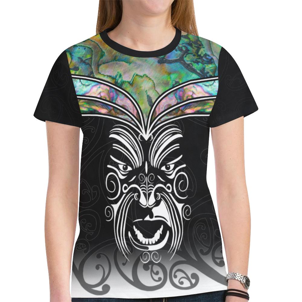 New Zealand Shirt, Maori Tattoo Moko Paua Shell T shirt - Vibe Hoodie Shop