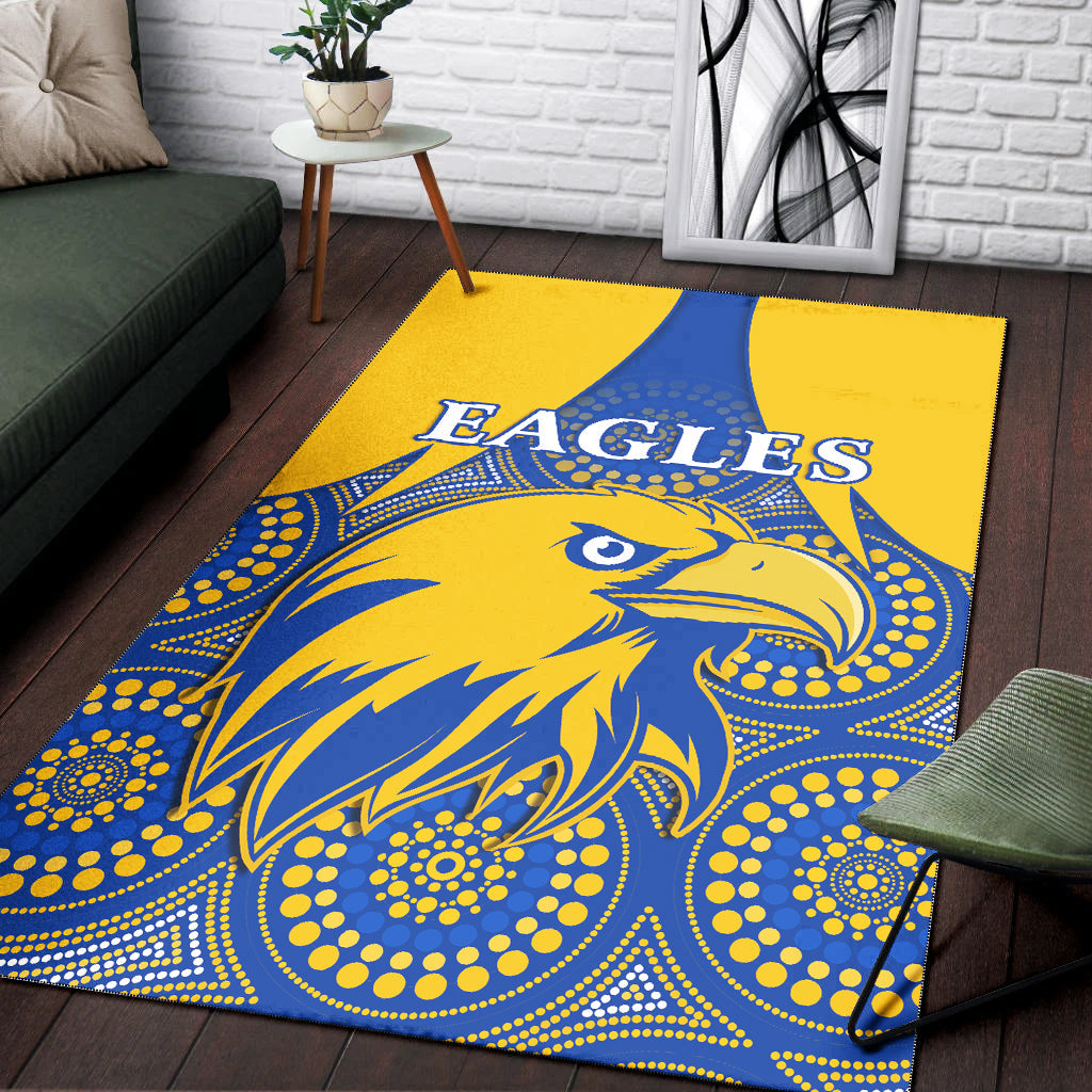 Eagles Indigenous Area Rug West Coast 2021 Version Gold - Vibe Hoodie Shop