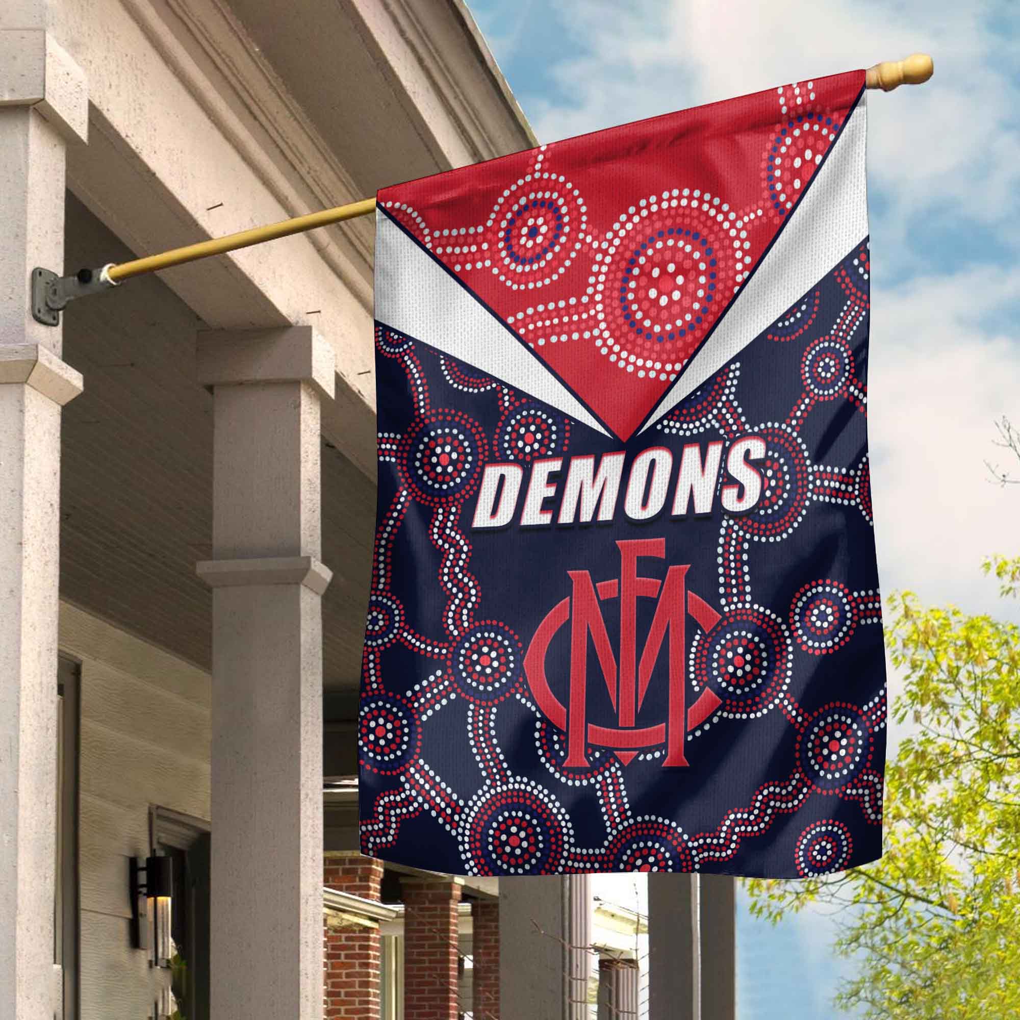 Demons Champion 2021 Flag Melbourne Indigenous Version 04 - Vibe Hoodie Shop