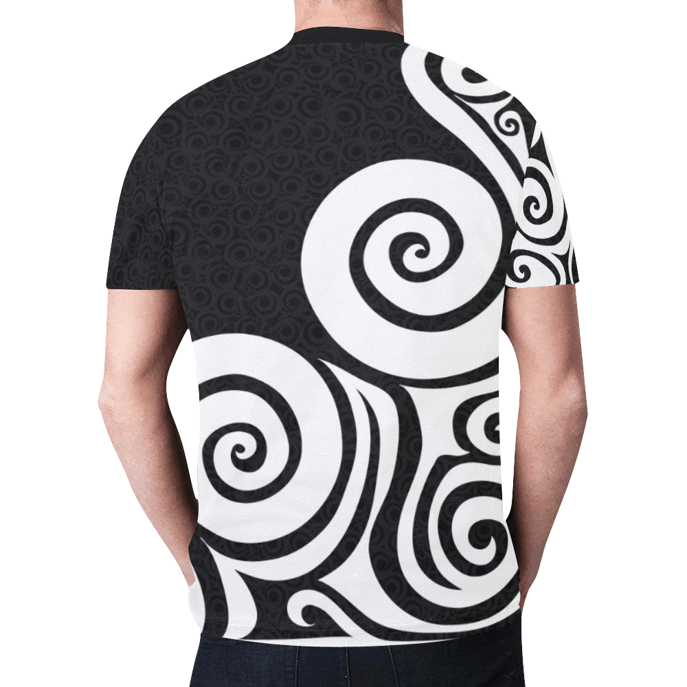 Aotearoa All Over Print T shirt Patterns Koru - Aotearoa Kiwi Bird - Vibe Hoodie Shop