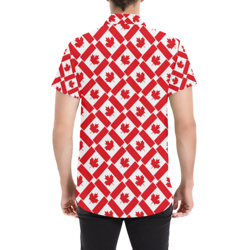 Canada Flag Seamless Short Sleeve Shirt - Vibe Hoodie Shop