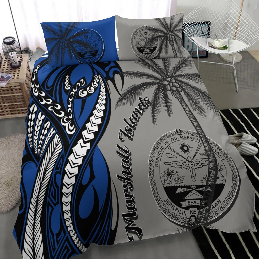 Marshall Islands Bedding Set - Classical Coconut Tree - Vibe Hoodie Shop