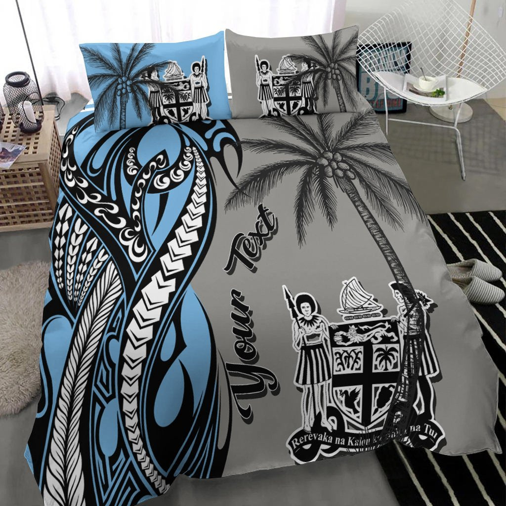 Fiji Custom Personalized Bedding Set - Classical Coconut Tree - Vibe Hoodie Shop