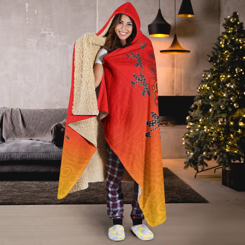 aboriginal-hooded-blanket-circle-pattern