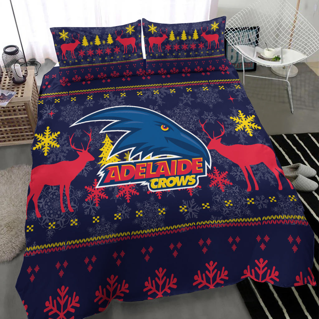 Adelaide Crows Bedding Set - Christmas Ugly Style - - Vibe Hoodie Shop