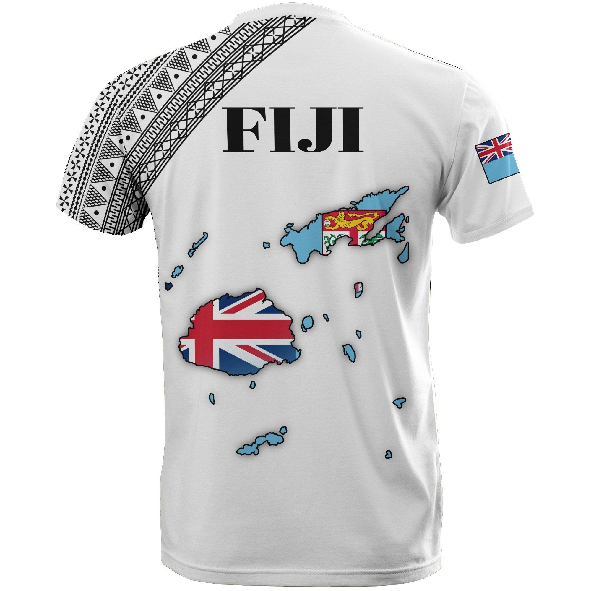 Fiji Map T shirt White - Vibe Hoodie Shop