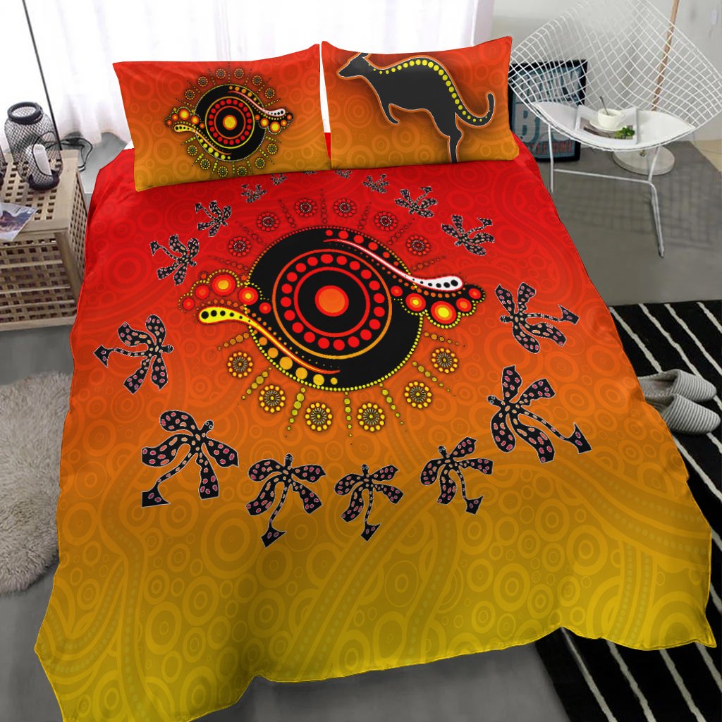 Aboriginal Bedding Set - Circle Pattern - Vibe Hoodie Shop