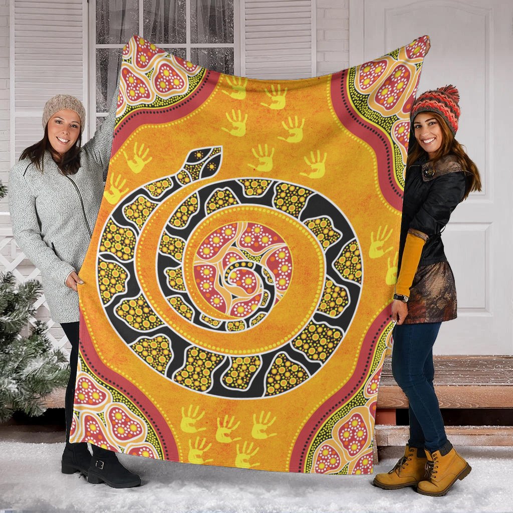 Blanket - Aboriginal Unique Style Snake Orange Color 2021 - Vibe Hoodie Shop