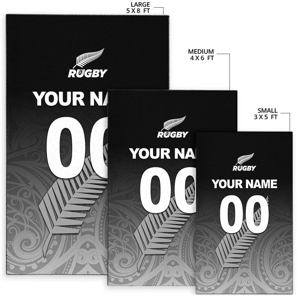 (Custom Personalised) New Zealand Rugby Area Rug - Maori Tribal - - Vibe Hoodie Shop