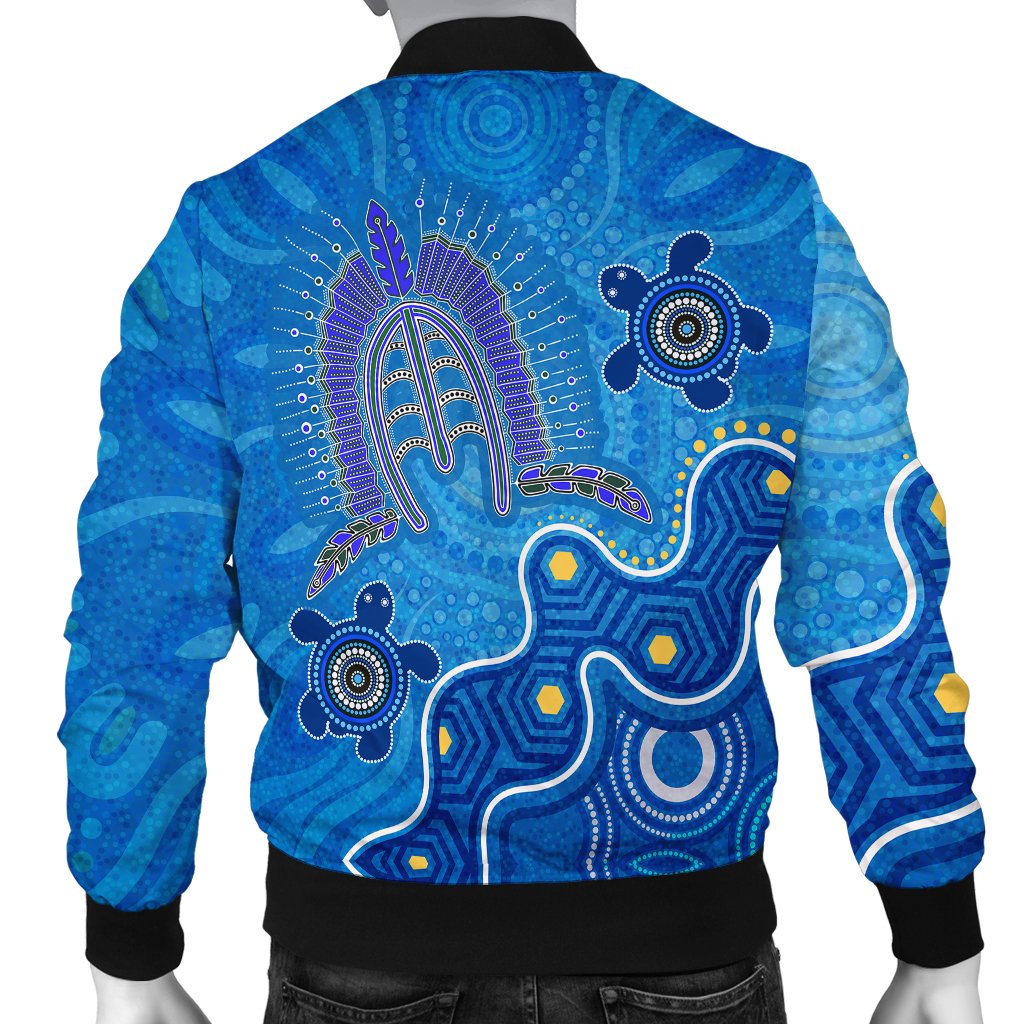 Torres Strait Men's Bomber Jacket - Dhari And Turtle - Vibe Hoodie Shop